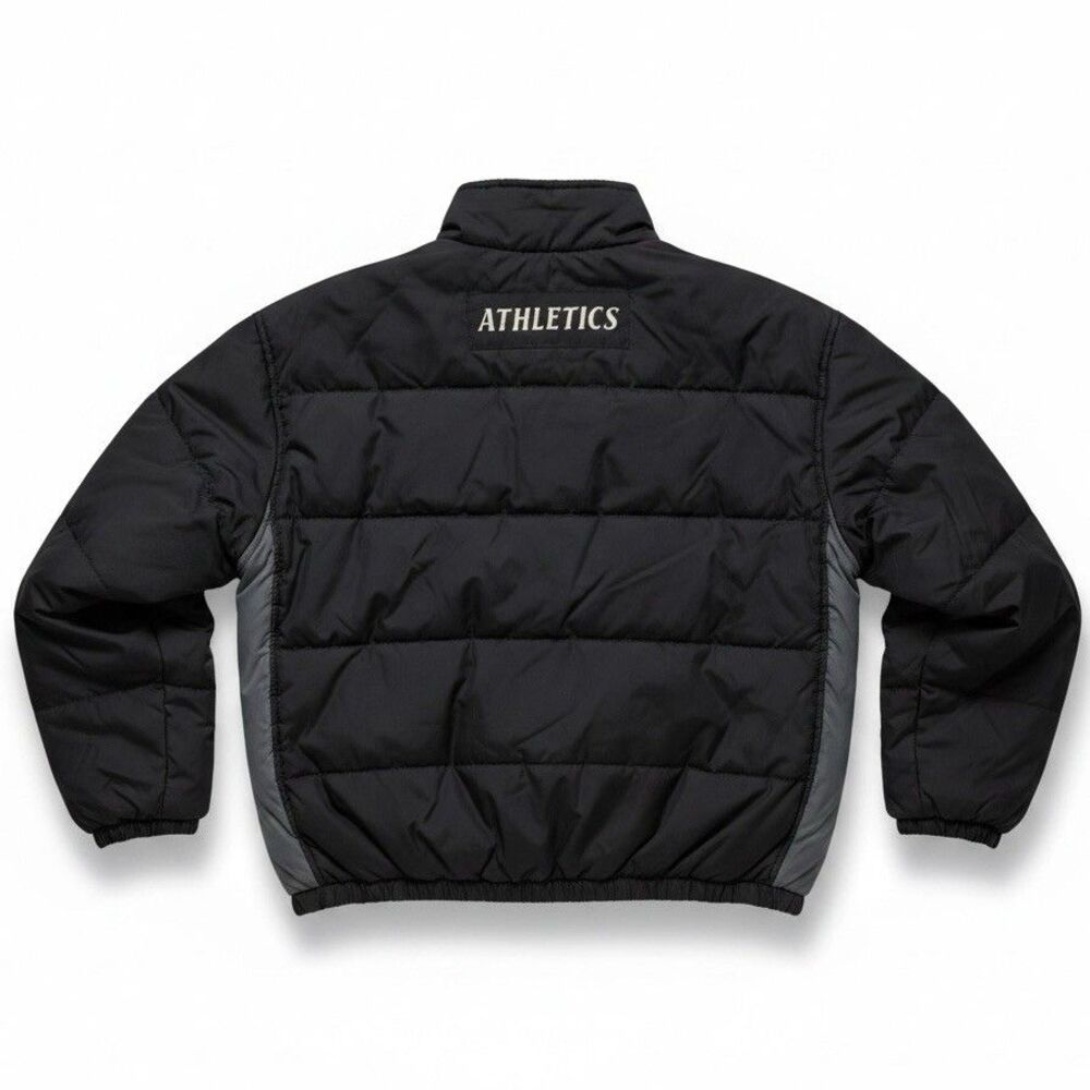 COLUMBIA Vintage Jacket Mens S Reversible Bomber Insulated Black/Gray Retro 90’s - Picture 4 of 5